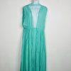 Anthropologie Forever That Girl Maxi Dress Size XL Turquoise Plunge Chiffon New
