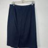Evan Picone Polyester Skirt Suit Size 8 Blue Notch Collar Business 2PC Timeless