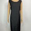 Le Suit Polyester Dress Suit Size 16 Black White Open Front Lined 2PC Timeless