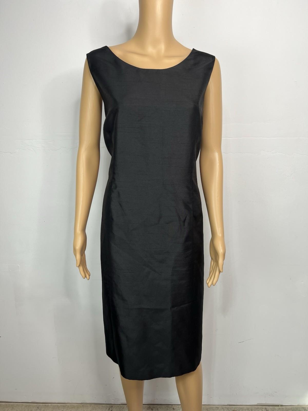 Le Suit Polyester Dress Suit Size 16 Black White Open Front Lined 2PC Timeless
