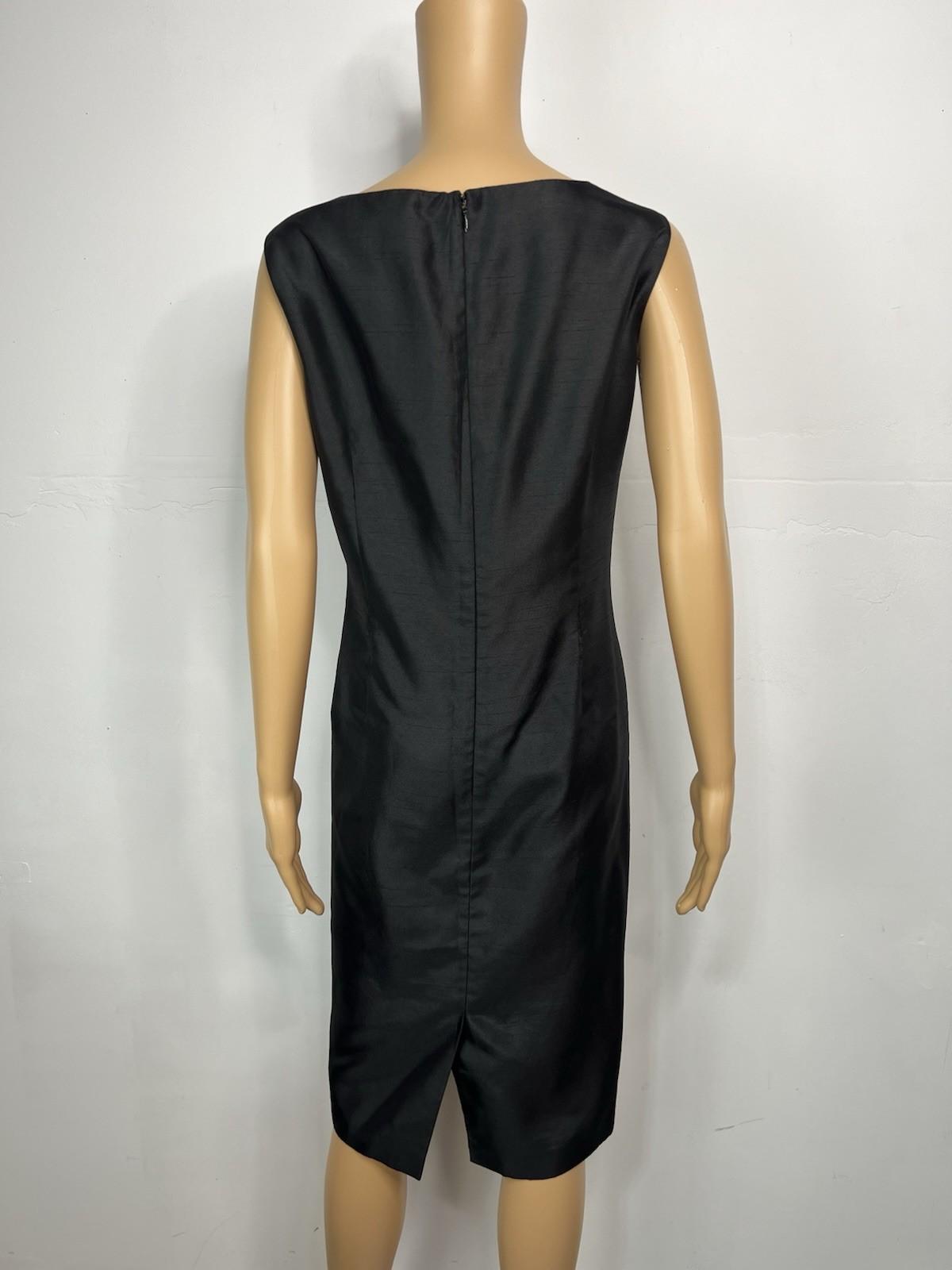 Le Suit Polyester Dress Suit Size 16 Black White Open Front Lined 2PC Timeless
