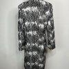 Le Suit Polyester Dress Suit Size 16 Black White Open Front Lined 2PC Timeless