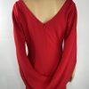Betsy Adam Jordan Draped Cape Back Sleeves Dress Size 8 Red Sheath Dress New