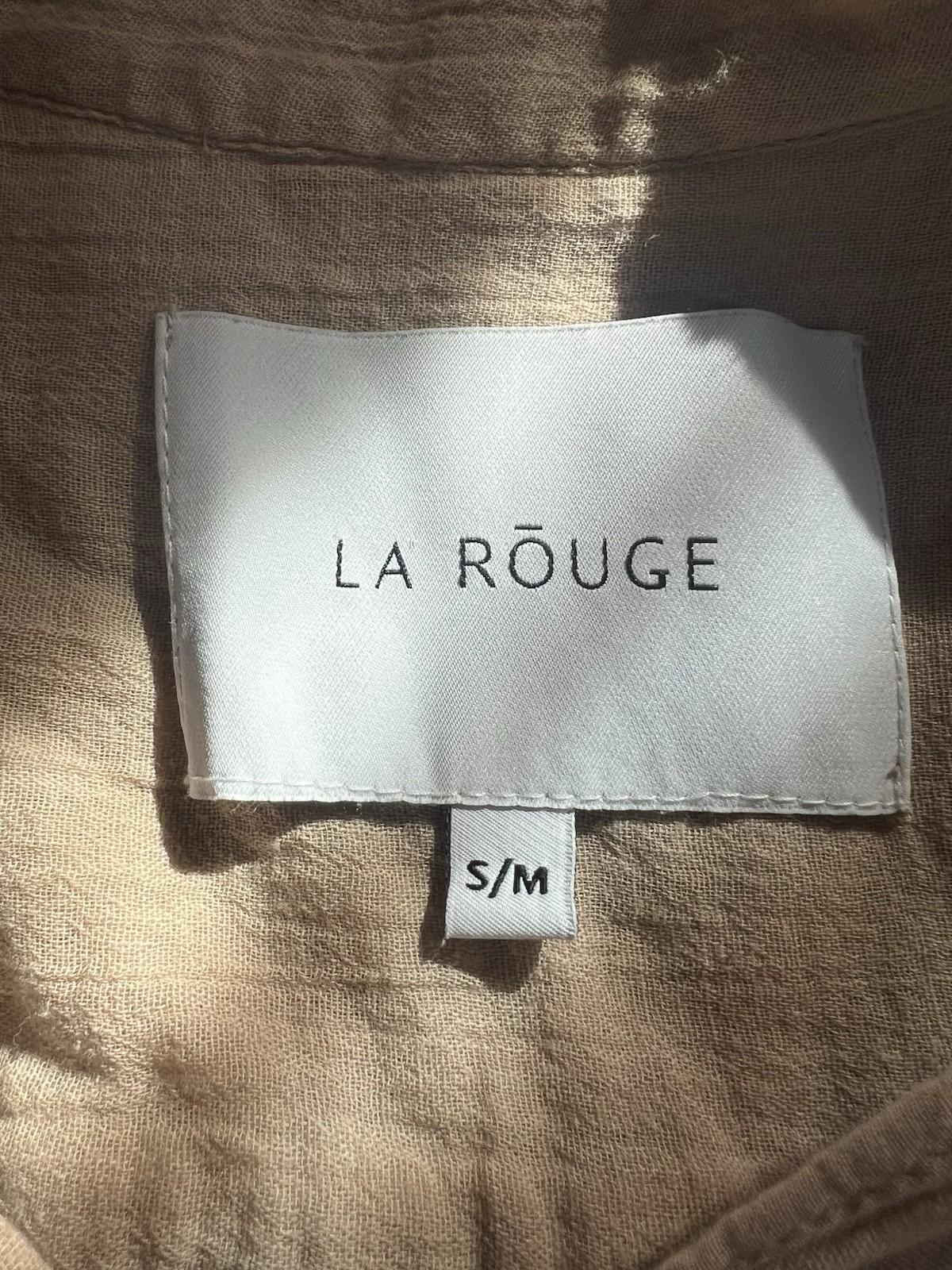 LA ROUGE Mette Cotton Dress S/M Cold Sand Loose Sundress Langelook Boho Flowy