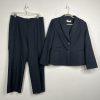 Le suit Women 2PC Polyester Pant Suit Size 12 Dark Blue Business Timeless