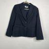 Le suit Women 2PC Polyester Pant Suit Size 12 Dark Blue Business Timeless