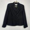 Le Suit Women Polyester Skirt Suit Size 10 Black Notch Collar Cocktail  2PC