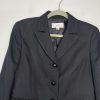 Le Suit Women Polyester Skirt Suit Size 10 Black Notch Collar Cocktail  2PC
