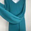 Betsy & Adams Women Stretch Cape Back Sleeve Sheath Dress Size 16 Azure