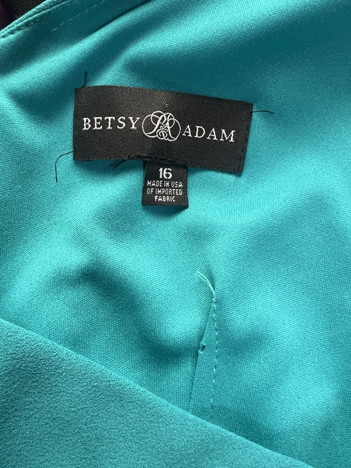Betsy & Adams Women Stretch Cape Back Sleeve Sheath Dress Size 16 Azure