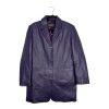 Terry Lewis Women Vintage Genuine Leather Lined Basic Jacket Size L Purple