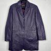 Terry Lewis Women Vintage Genuine Leather Lined Basic Jacket Size L Purple