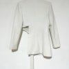 Asos Polyester Spandex One of Kind White Blazer Size 4 Stunning Belted