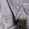Terry Lewis Women Vintage Genuine Leather Lined Basic Jacket Size L Purple