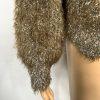 Lucy Paris Lola Women Gold Soft Fuzzy Eyelash Sweater Size XL Metallic Cozy