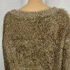 Lucy Paris Lola Women Gold Soft Fuzzy Eyelash Sweater Size XL Metallic Cozy