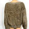 Lucy Paris Lola Women Gold Soft Fuzzy Eyelash Sweater Size XL Metallic Cozy