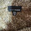 Lucy Paris Lola Women Gold Soft Fuzzy Eyelash Sweater Size XL Metallic Cozy