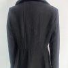 Laundry Shelli Segal Women Wool Blend M Black Double-Breasted Skirted PeaCoat