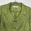 Tahari ASL Polyester Blend Skirt Suit Size 6 Green Metallic Timeless Cocktail