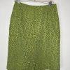 Tahari ASL Polyester Blend Skirt Suit Size 6 Green Metallic Timeless Cocktail