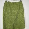 Tahari ASL Polyester Blend Skirt Suit Size 6 Green Metallic Timeless Cocktail