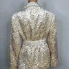 INC Int Concepts Women Faux Fur Texture Coat Size M Double Breasted Belted Cute