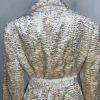 INC Int Concepts Women Faux Fur Texture Coat Size M Double Breasted Belted Cute