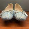10-39.jpg Dune London Leather Ballet Flats Shoes Size 40/US 10 Blue Tan Woven Bow Soft New