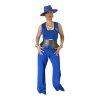 Gabrielle Union NY&CO Stretch Jumpsuit Size M Blue Sleeveless Cut Out Wide Leg