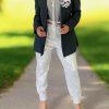 Lauren Ralph Lauren Women Silver Jogger Pants Size L Shiny Casual Metallic New