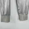 Lauren Ralph Lauren Women Silver Jogger Pants Size L Shiny Casual Metallic New
