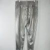 Lauren Ralph Lauren Women Silver Jogger Pants Size L Shiny Casual Metallic New