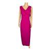 Onyx  Nite Maxi Chiffon Gown Size 8 Magenta Cowl Neck Sleeveless A line Dress