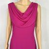 Onyx  Nite Maxi Chiffon Gown Size 8 Magenta Cowl Neck Sleeveless A line Dress