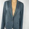 Anne Klein Rayon Blend 2PC Pants (14) Suit (12) Teal Striped Business Career