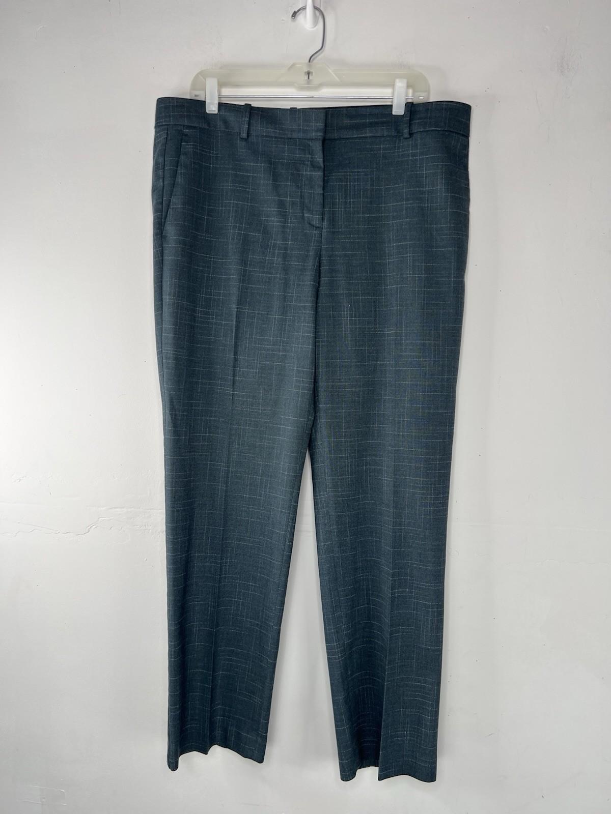 Anne Klein Rayon Blend 2PC Pants (14) Suit (12) Teal Striped Business Career