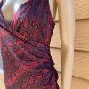 Michael Kors Silk Like Dress Size M Red Snakeskin Print Chain Slip Dress