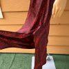 Michael Kors Silk Like Dress Size M Red Snakeskin Print Chain Slip Dress