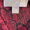 Michael Kors Silk Like Dress Size M Red Snakeskin Print Chain Slip Dress