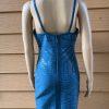 Sentimental NY Bodycon Bandage Dress L Turquoise Spaghetti Straps Deep V Neck