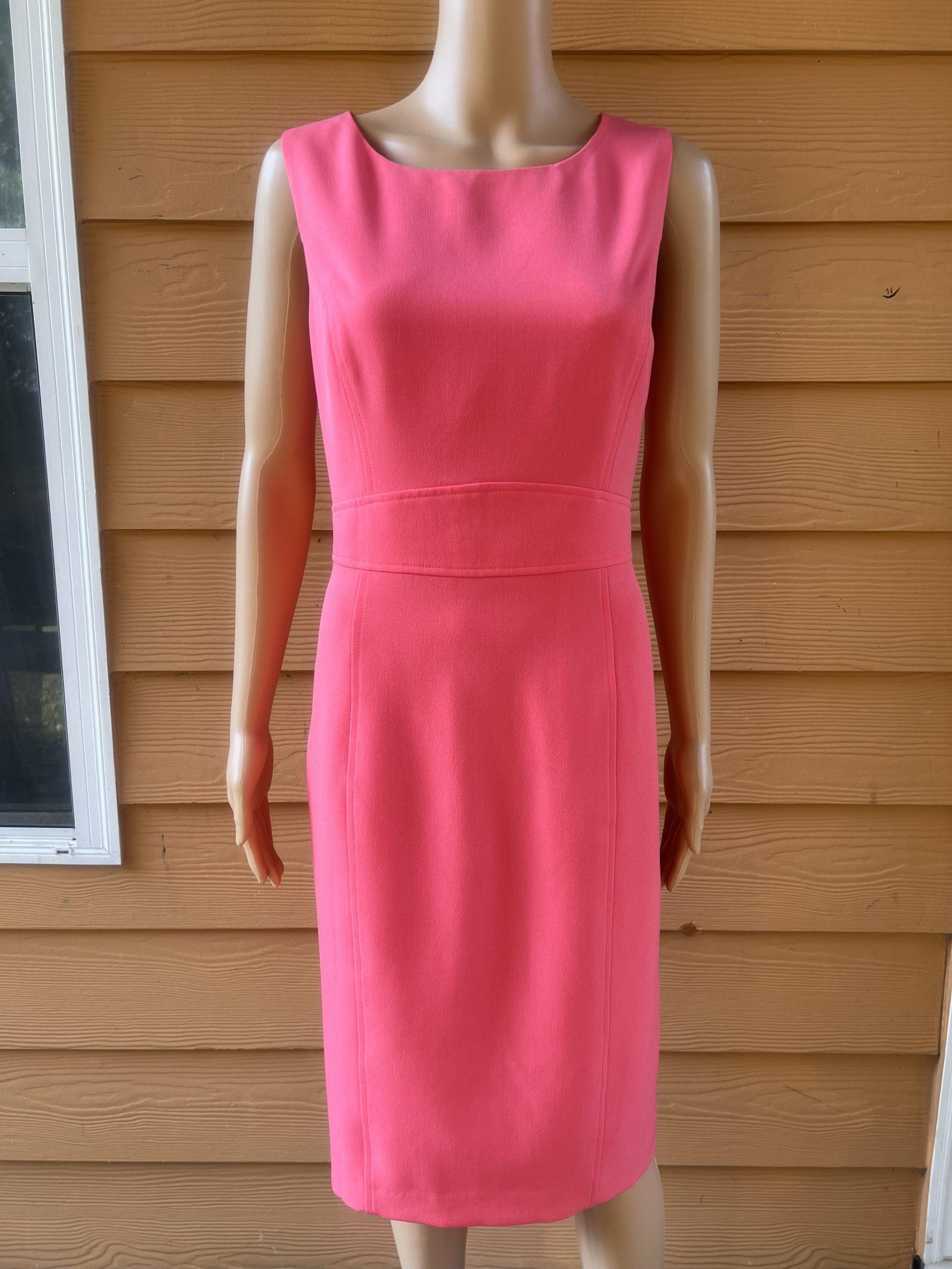 Kasper crepe coral dress size 10 suit size 8 timeless