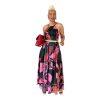 Phoebe Maxi Floral Dress Size 8 Multicolor Flowy Strappy Sleeves Pleated