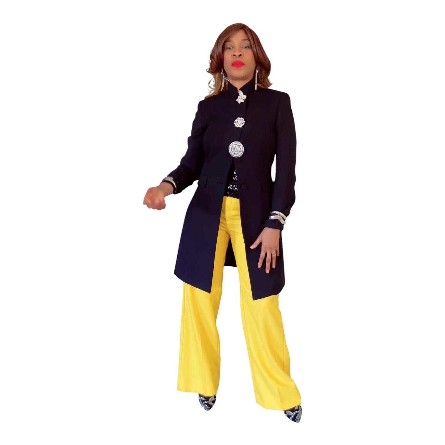 Banana Republic 100% wool yellow straight leg pants size 10