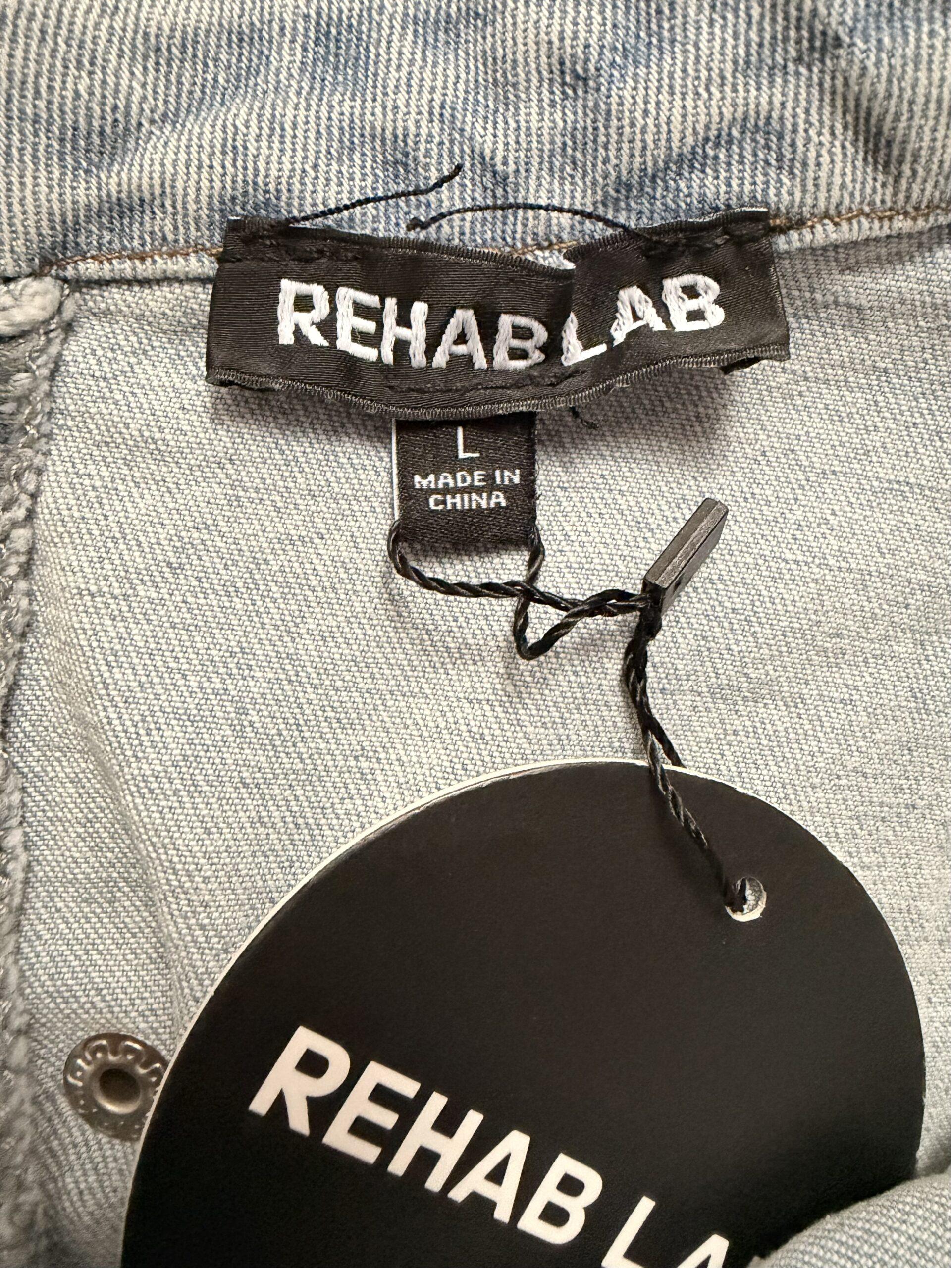 Rehab Lab Wash Blue Mini Stretch Denim Skirt Size L