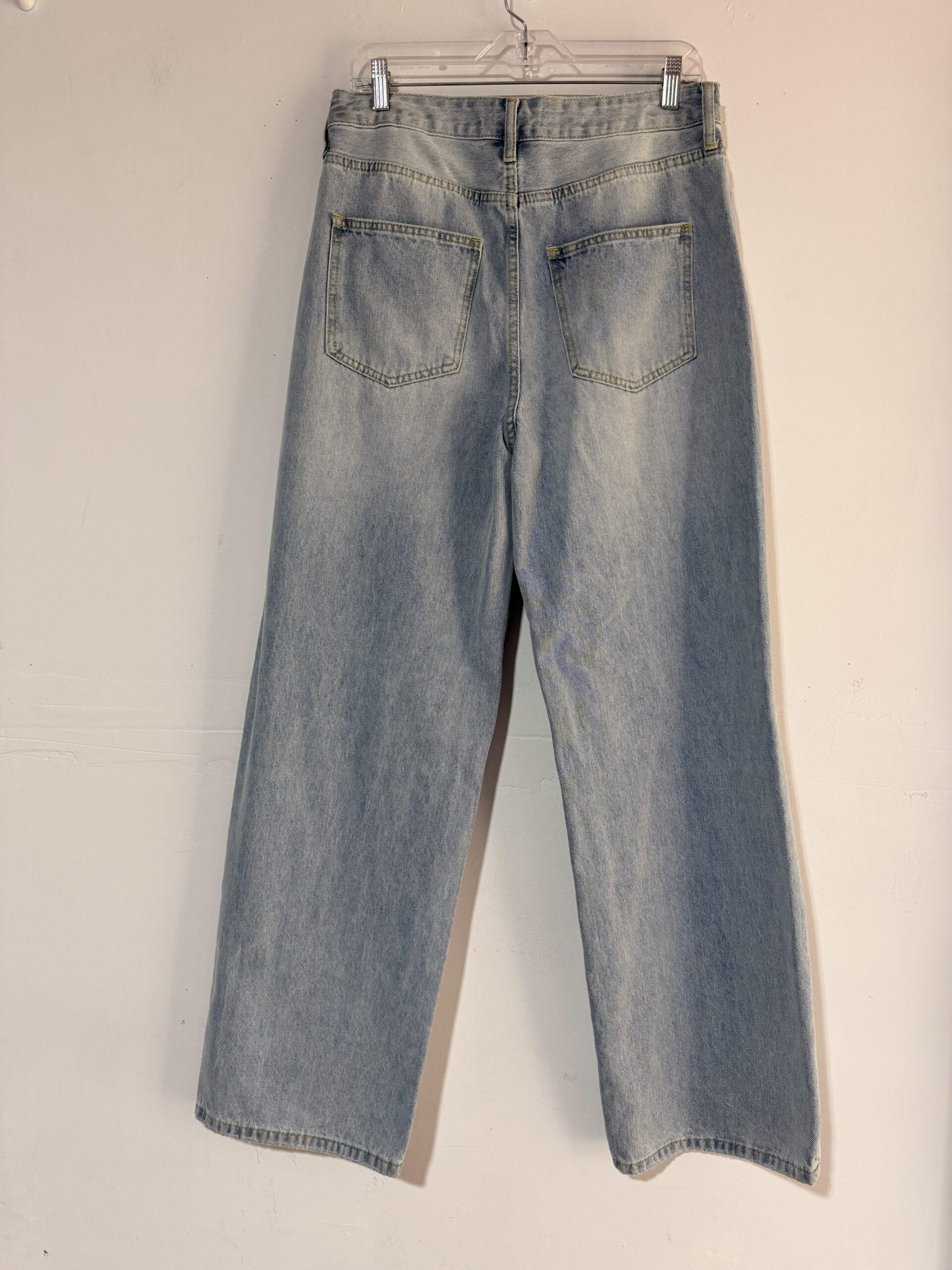 New Fashion Nova Wash Light Blue Wide Leg Denim Size 11/M