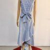 IMG_2762 New York & Company Cotton Dress Size 4 Maxi Striped Belted