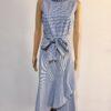 IMG_2763 New York & Company Cotton Dress Size 4 Maxi Striped Belted