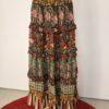 IMG_3548 Maxi Multicolor Tiered Floral Bohemian Country Cowgirl Size M