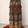 IMG_3551 Maxi Multicolor Tiered Floral Bohemian Country Cowgirl Size M